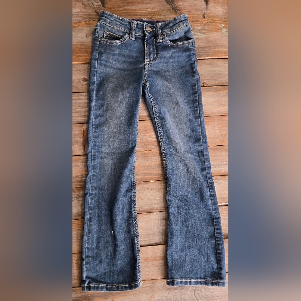 Girls Wrangler Bootcut Jeans 7 Slim - 2 Pairs